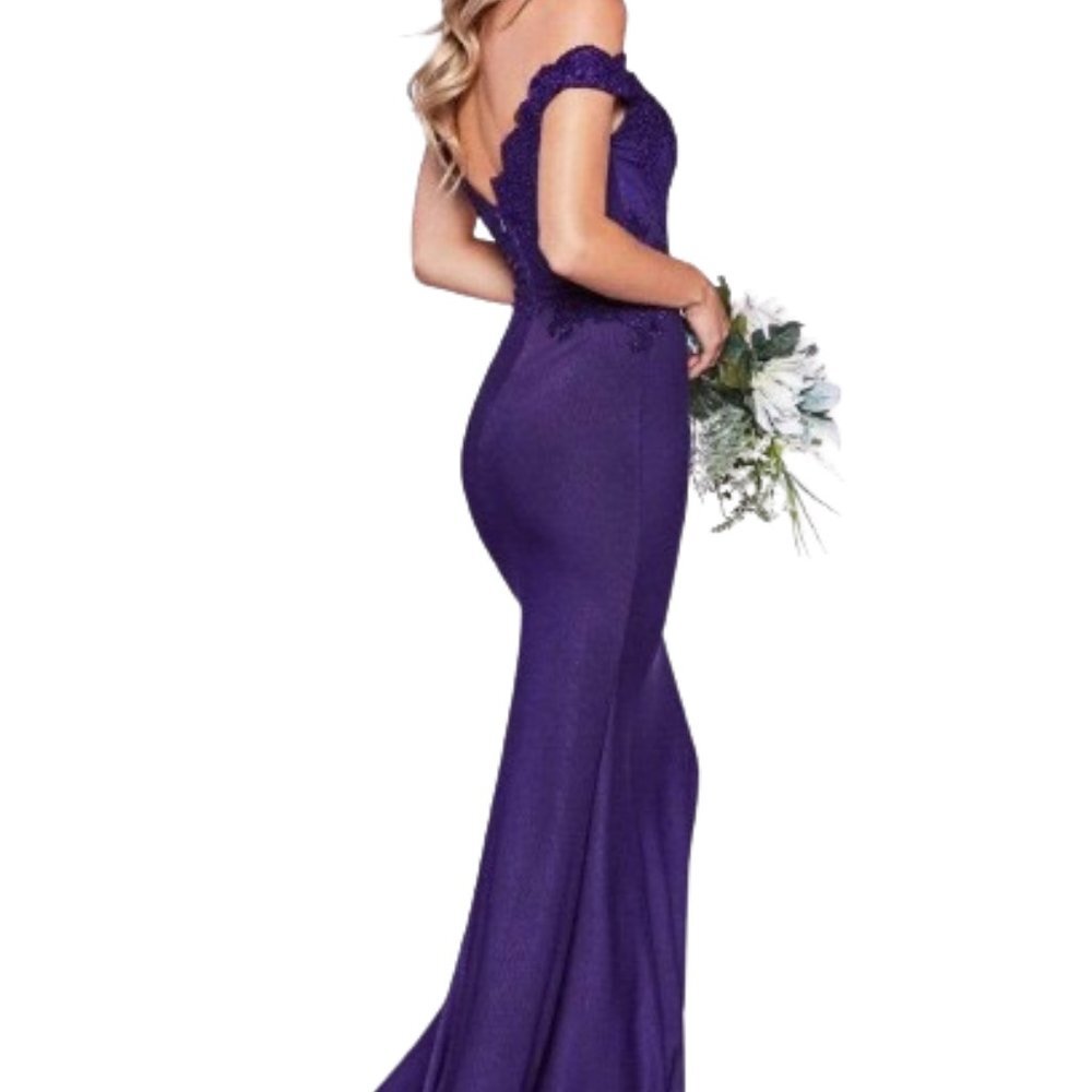 Ladivine Cf158 Prom Dress Dark Purple Size Xs